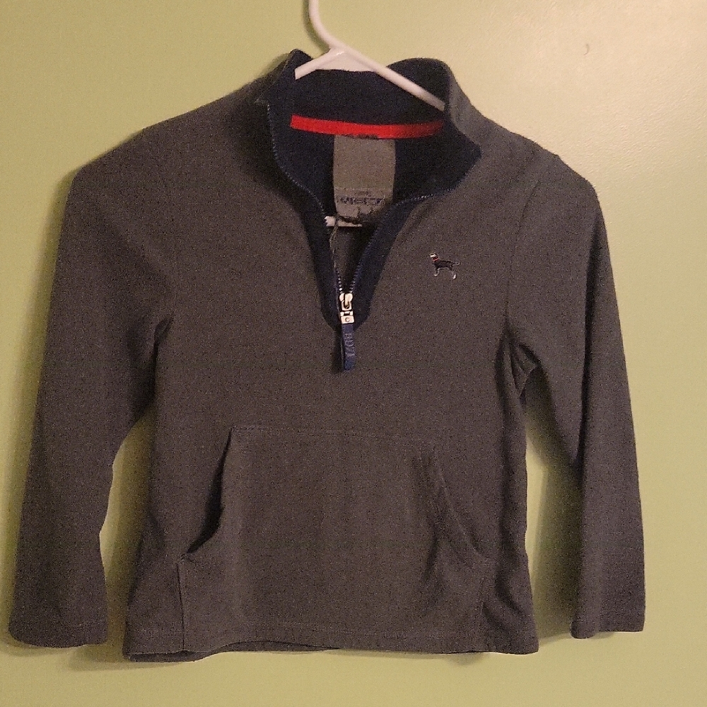 Gray Quarter-Zip Black Dog Boy's Pullover